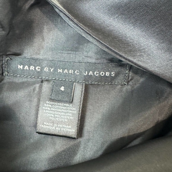 Marc by Marc Jacobs Sheath Dress Size 4 Black Silky Classic Sleeveless Cocktail - Picture 9 of 16
